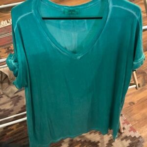 Zenana Outfitters Turquoise Short Sleeve Top